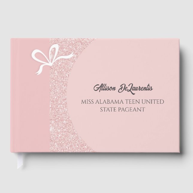 Libro De Visitas Pastel Glitz Pageant Autograph Book for Pageants (Anverso)