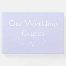 Libro De Visitas Pastel Periwinkle Purple Boda Guest Book