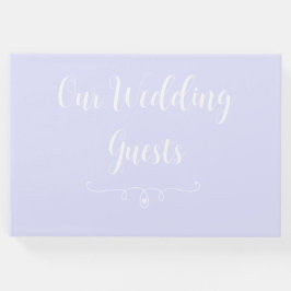 Libro De Visitas Pastel Periwinkle Purple Boda Guest Book