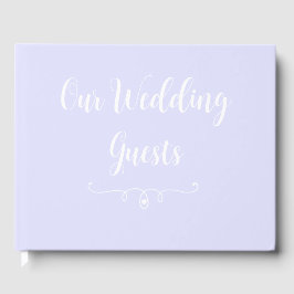 Libro De Visitas Pastel Periwinkle Purple Boda Guest Book