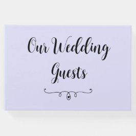 Libro De Visitas Pastel Periwinkle Purple Boda Guest Book