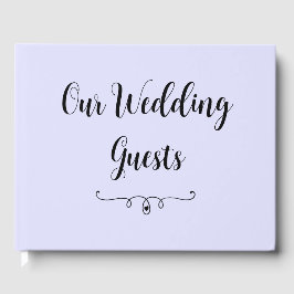 Libro De Visitas Pastel Periwinkle Purple Boda Guest Book
