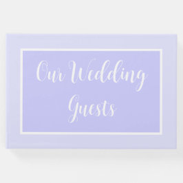 Libro De Visitas Pastel Periwinkle Purple Boda Guest Book
