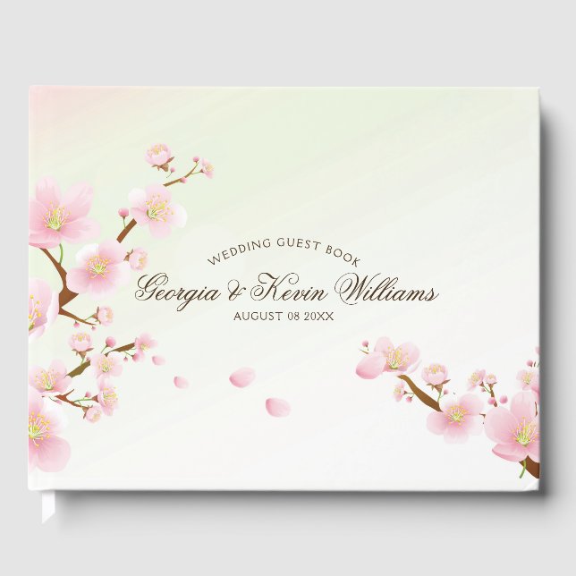 Libro De Visitas Pastel Rosa Magnolia Spring Blossom (Anverso)