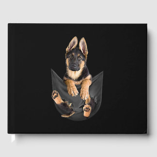 Libro De Visitas Pastor Alemán En Pocket T-Shirt Divertido Perro Lo