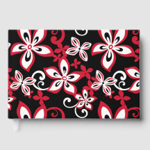 PATRÓN ALOHA HAWAII EN NEGRO Y ROJO