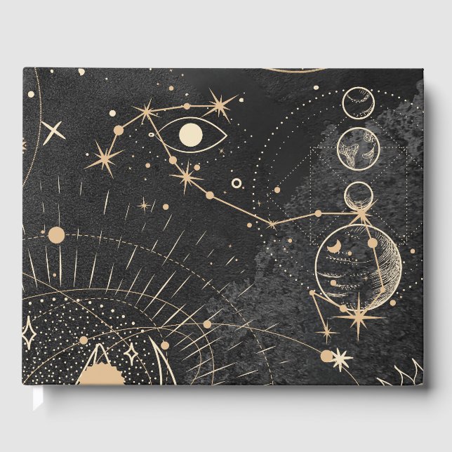 Libro De Visitas Patrón Astrológico de Oro Negro (Anverso)