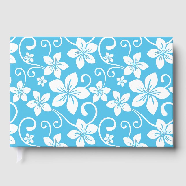 LIBRO  DE VISITAS PATRÓN AZUL DE HAWAII EN AZUL (Anverso)