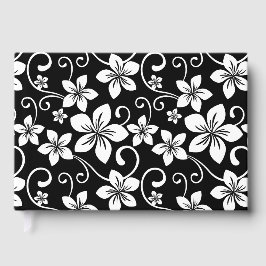 LIBRO  DE VISITAS PATRÓN AZUL HAWAII EN NEGRO