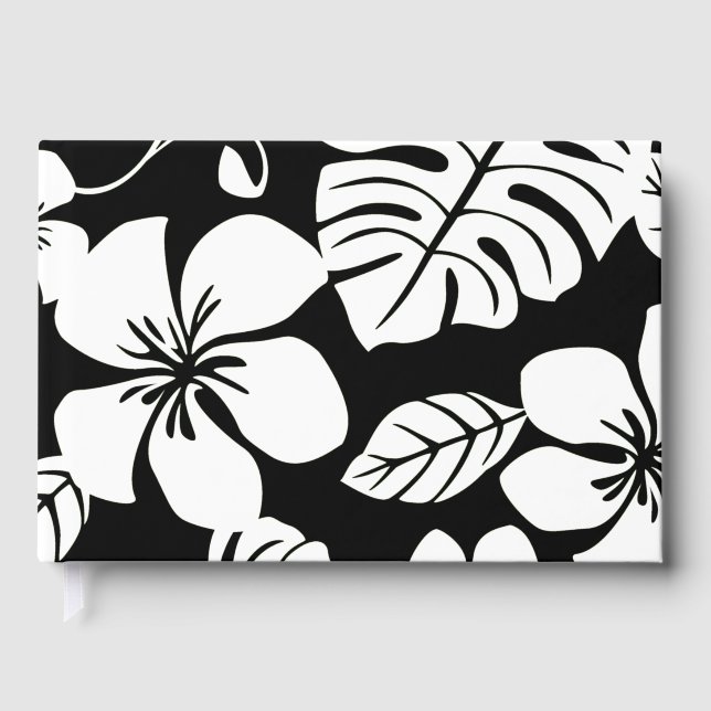 LIBRO  DE VISITAS PATRÓN BIKINI ROSA EN BLANCO Y NEGRO (Anverso)