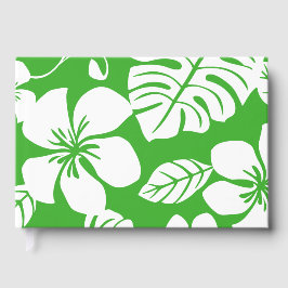 LIBRO DE VISITAS PATRÓN BIKINI ROSA EN VERDE GRIS