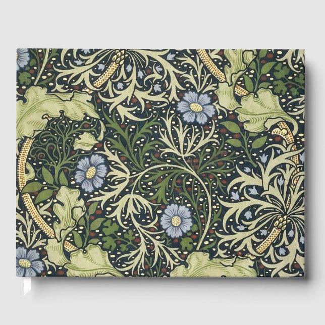 Libro De Visitas Patrón de algas marinas William Morris Arte de cos (Anverso)