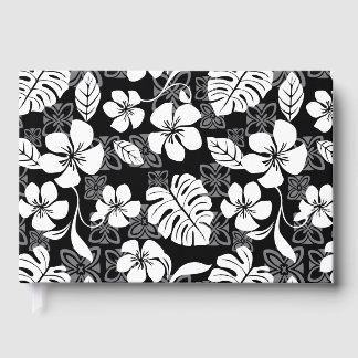 LIBRO DE VISITAS PATRON DE ALOHA FRIDAY EN NEGRO Y GRIS