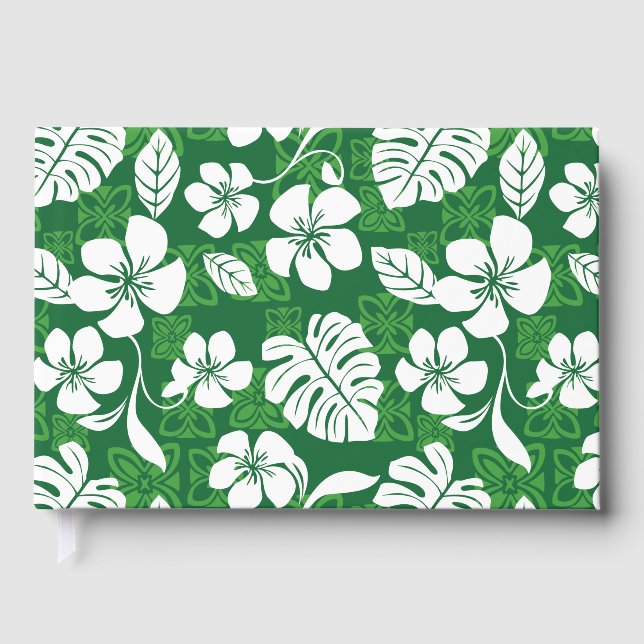 LIBRO DE VISITAS PATRON DE ALOHA FRIDAY EN NEGRO Y VERDE (Anverso)