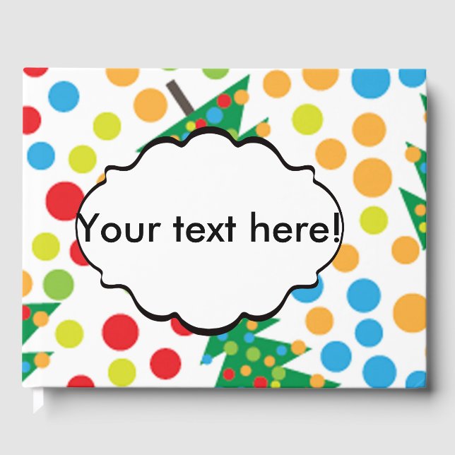 Libro De Visitas patrón de árboles de Navidad (Anverso)