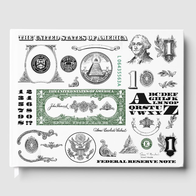 Libro De Visitas Patrón de Billete de Un Dólar (Anverso)