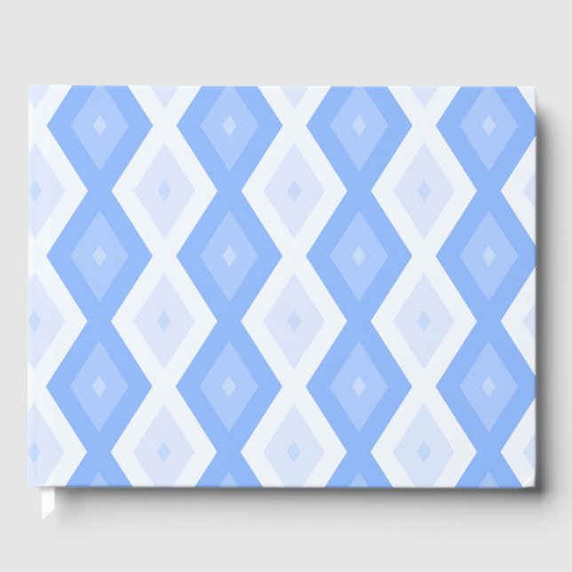 Libro De Visitas Patrón de diamante azul pálido (Anverso)