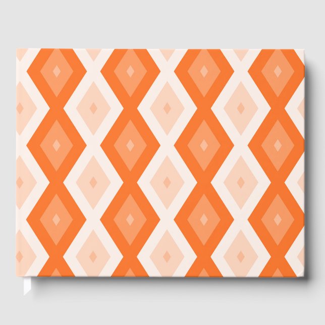 Libro De Visitas patrón de diamante naranja (Anverso)