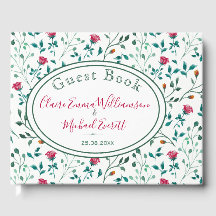 Patrón de floral y follaje verde ruso | BODA