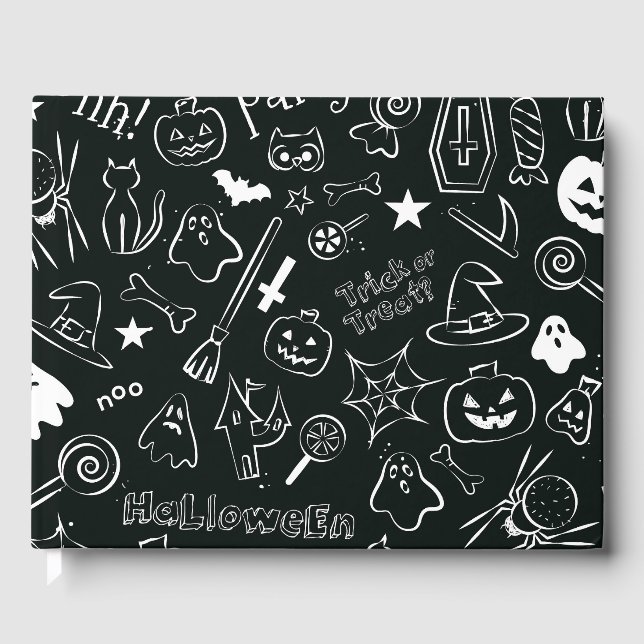 Libro De Visitas Patrón de Halloween (Anverso)
