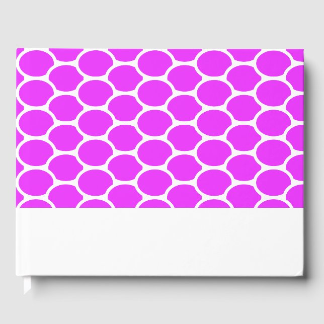 Libro De Visitas Patrón de Honeycomb rosa trópico brillante brillan (Anverso)