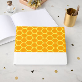 Libro De Visitas Patrón de panal soleado dorado amarillo divertido