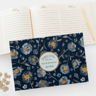 Libro De Visitas Patrón floral de Poppies