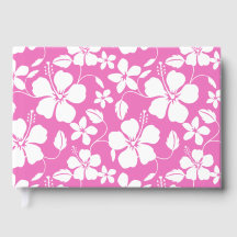 PATRÓN HAWAIIANO HULA (HIBISCO) EN ROSA