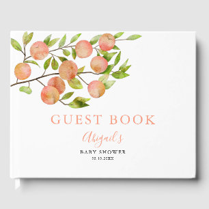 Libro De Visitas Peach Fruit Baby Shower