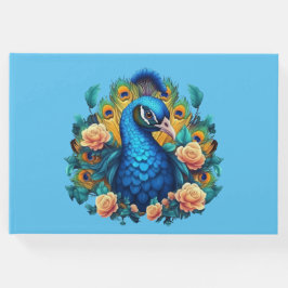 Libro De Visitas Peacock Con Rosas De Engranaje