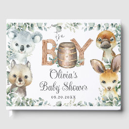 Libro De Visitas Pequeños animales australianos Greenery Boy Baby S