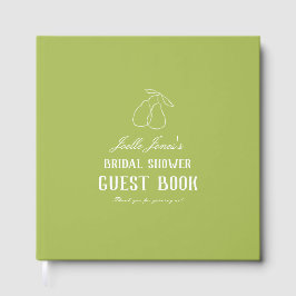 Libro De Visitas Perfect Pear Modern Custom Bridal Shower