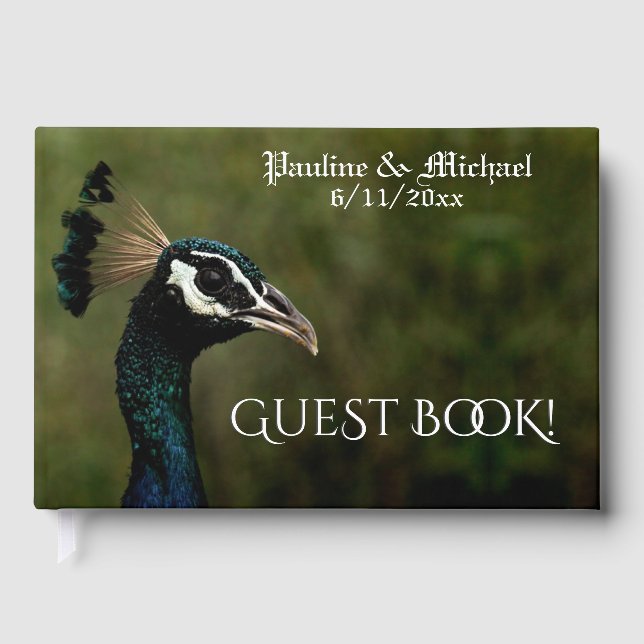 Libro De Visitas Perfil de pavo real  (Anverso)