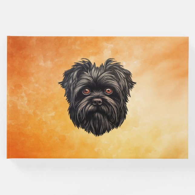 Libro De Visitas Perro mono Affenpinscher Affens Terrier (Anverso)