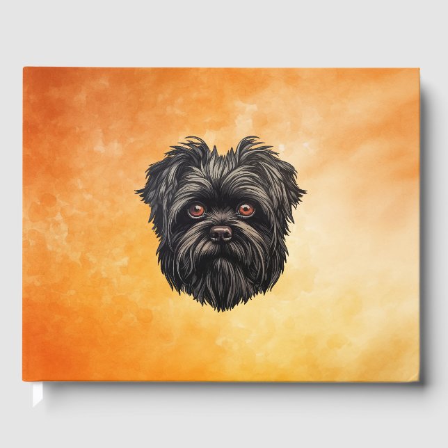 Libro De Visitas Perro mono Affenpinscher Affens Terrier (Anverso)