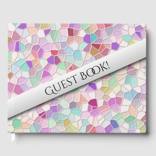 Libro De Visitas Personal de corte de vidrio de bonito (Anverso)
