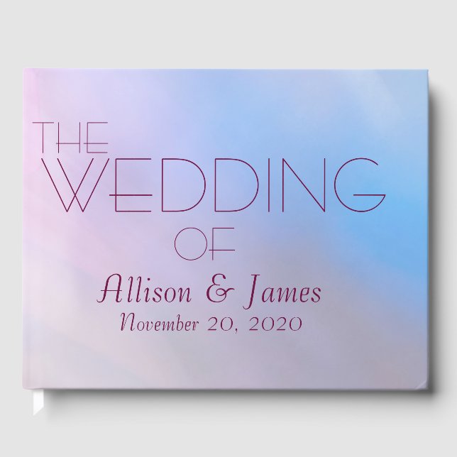 Libro De Visitas personalizable de cerezo boda (Anverso)