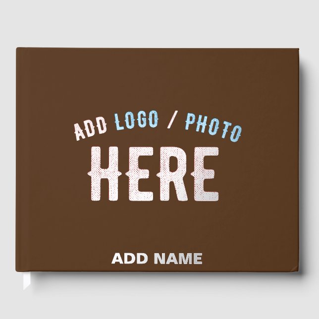 LIBRO  DE VISITAS PERSONALIZABLE MODERNO ELEGANTE BROWN VERIFICADO M (Anverso)