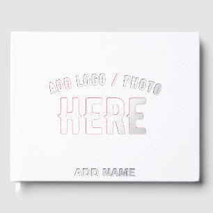 LIBRO  DE VISITAS PERSONALIZABLE MODERNO ESTILO BLANCO VERIFICADO MA