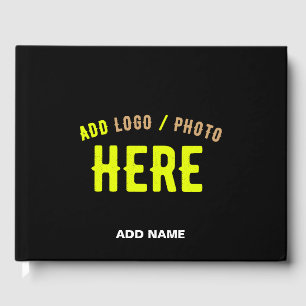 LIBRO DE VISITAS PERSONALIZABLE MODERNO ESTILO NEGRO VERIFICADO MAR