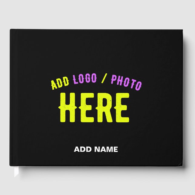 LIBRO DE VISITAS PERSONALIZABLE MODERNO ESTILO NEGRO VERIFICADO MAR (Anverso)