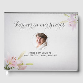 Libro De Visitas Personalizable Photo Memorial Lilies