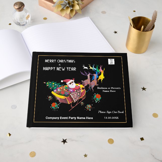 Libro De Visitas Personalización del logotipo de empresas navideñas (Anverso Abierto)