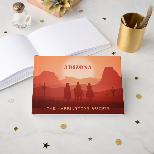 Libro De Visitas Personalizado Arizona Sunset (Anverso Abierto)