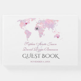 Libro De Visitas Personalizado Boda de mapas de color de agua de de