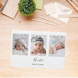 Libro De Visitas Personalizado de bautismo foto chica de niño moder