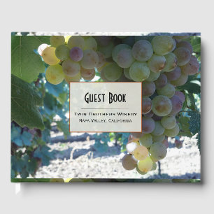 Libro De Visitas Personalizado de vinos de uva