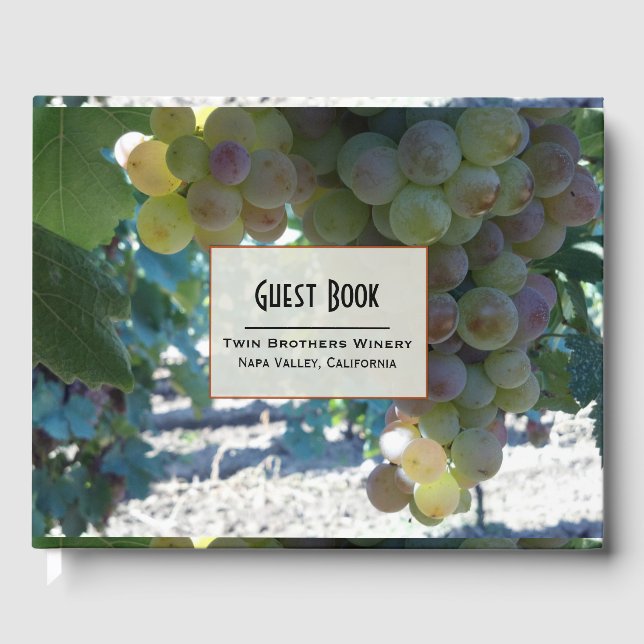 Libro De Visitas Personalizado de vinos de uva (Anverso)