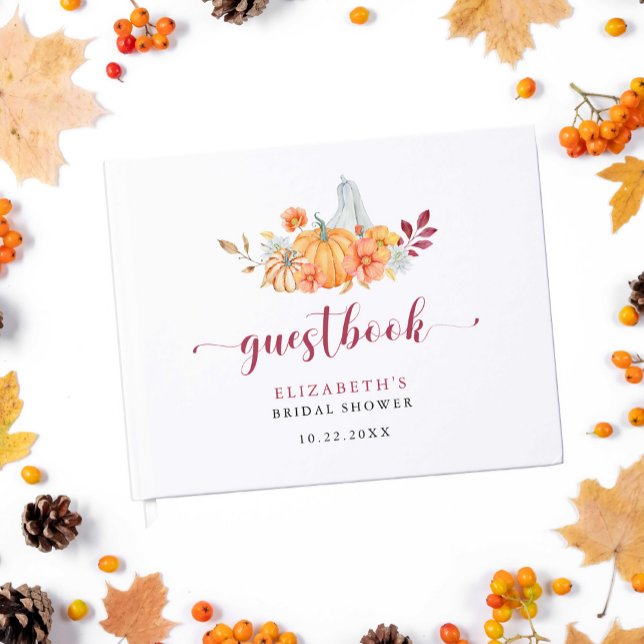 Libro De Visitas Personalizado del guión de calabaza de la ducha de (Subido por el creador)