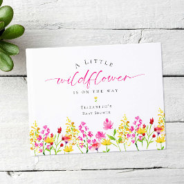 Libro De Visitas Personalizado floral de flores naturales Baby Show